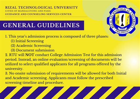 RTU RELEASES GUIDELINES FOR ONLINE COUNSELING .
